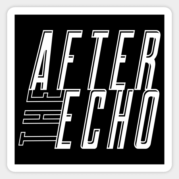 After The Echo - Outline Logo Sticker by Wrong Decade Studio